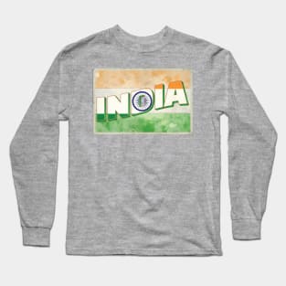 India Vintage style retro souvenir Long Sleeve T-Shirt